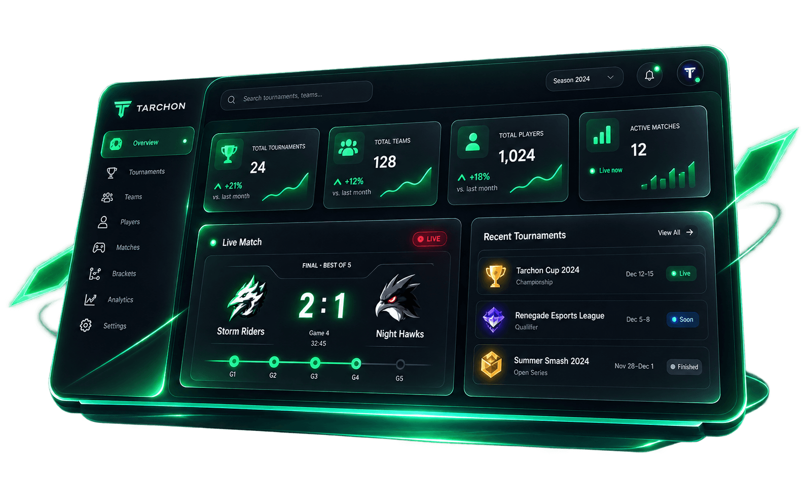 Thachon tournament dashboard preview